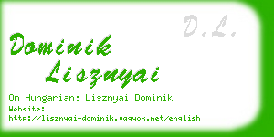 dominik lisznyai business card